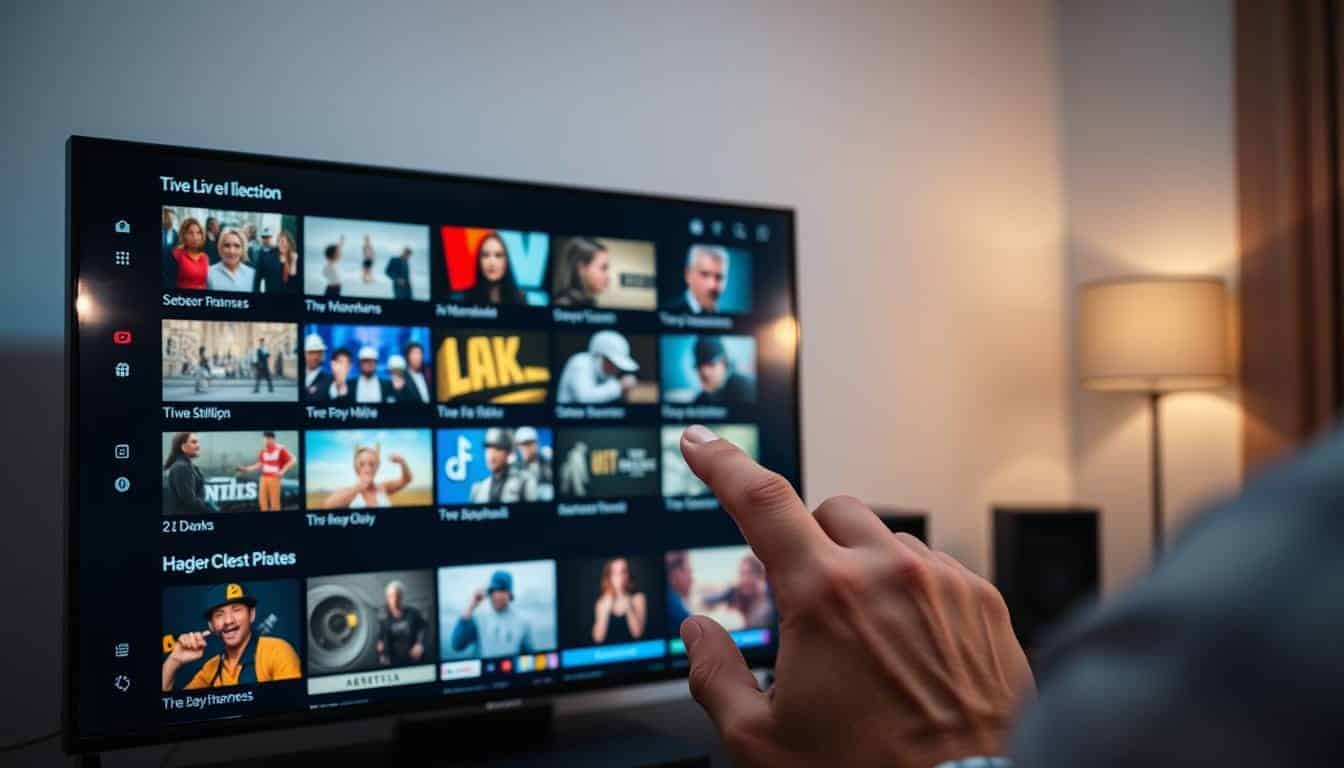 navigating live TV streaming interface